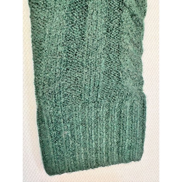 Croft & Barrow 1/4 Zip Cable Knit Sweater Size S Green Stretch Soft - Picture 8 of 10